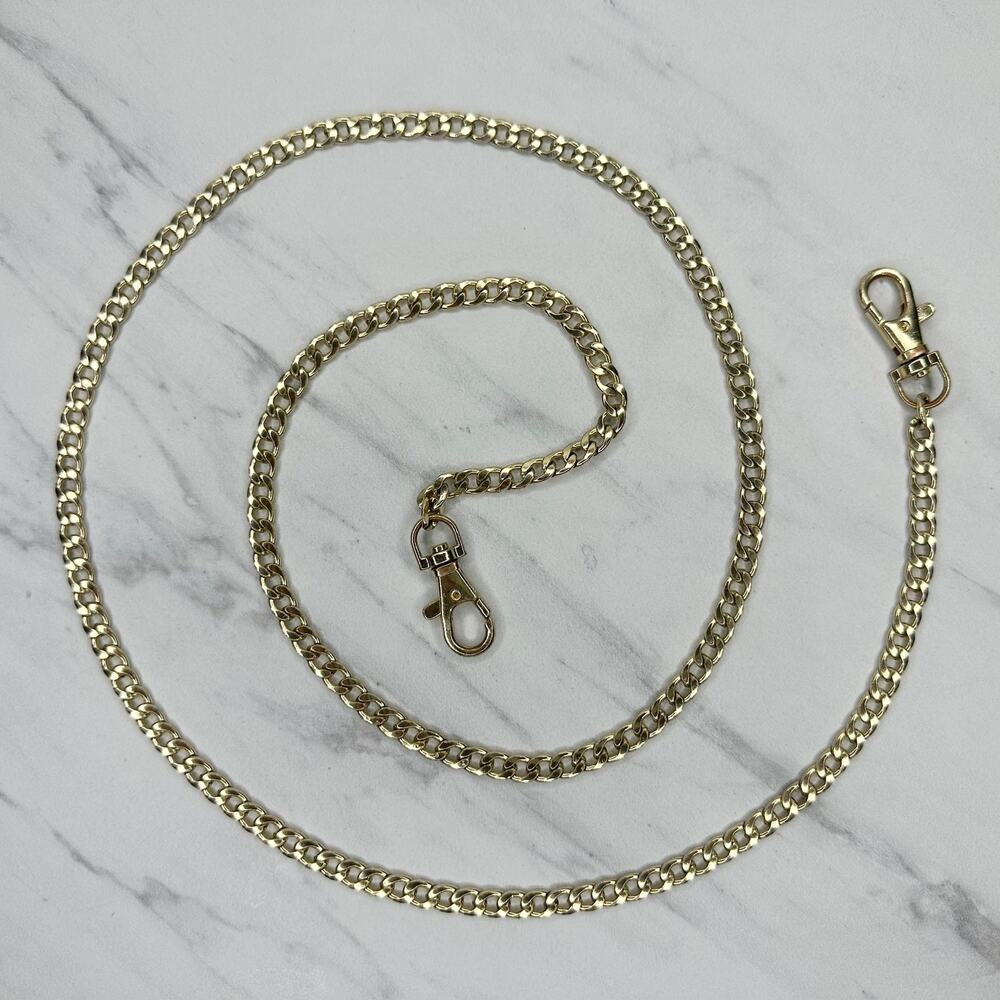 Gold Tone Flat Chain Link Purse Handbag Replacement Strap ✨
